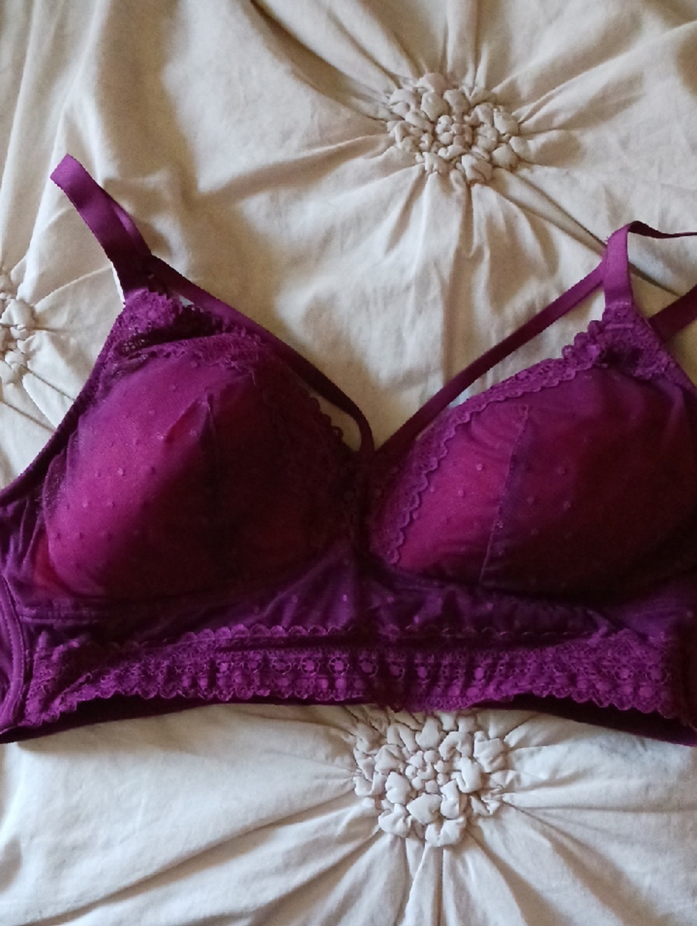 Women's Burgundy Lace Bralette - Parfait